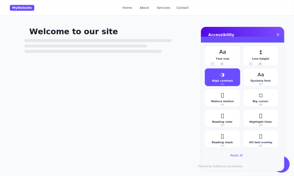 Stafflancer Accessibility